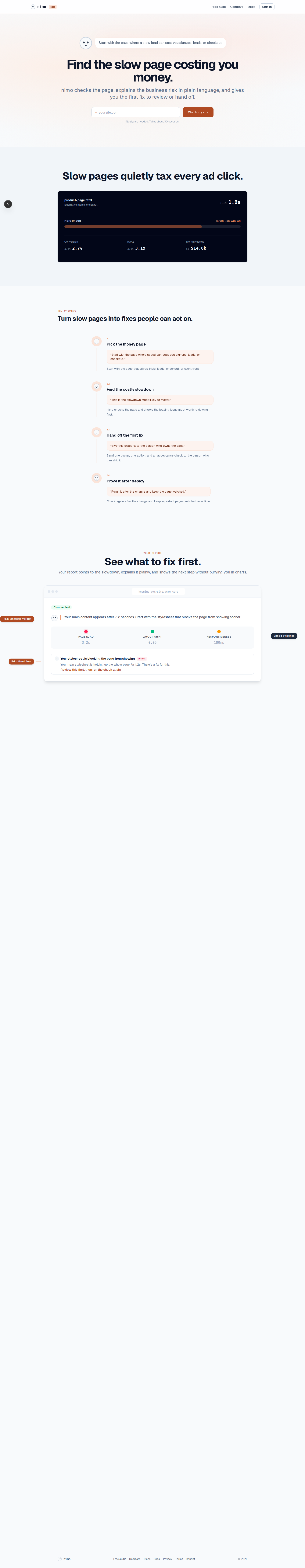 Homepage after revision