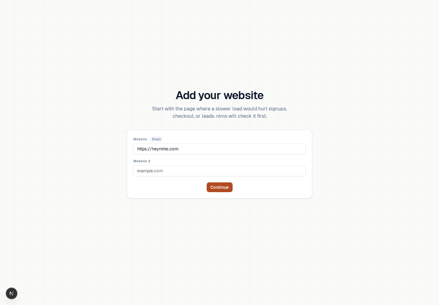 Website setup after revision