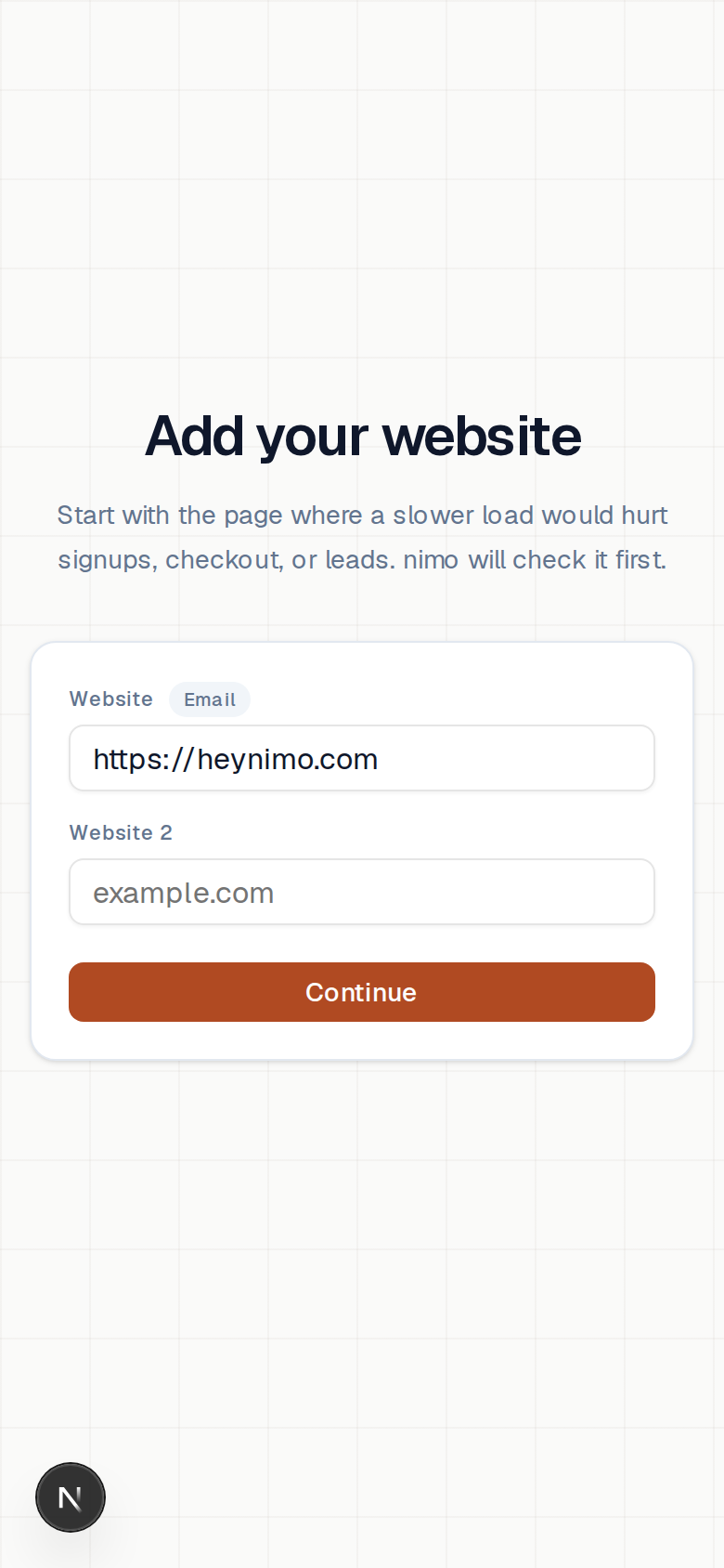 Revised website step on mobile