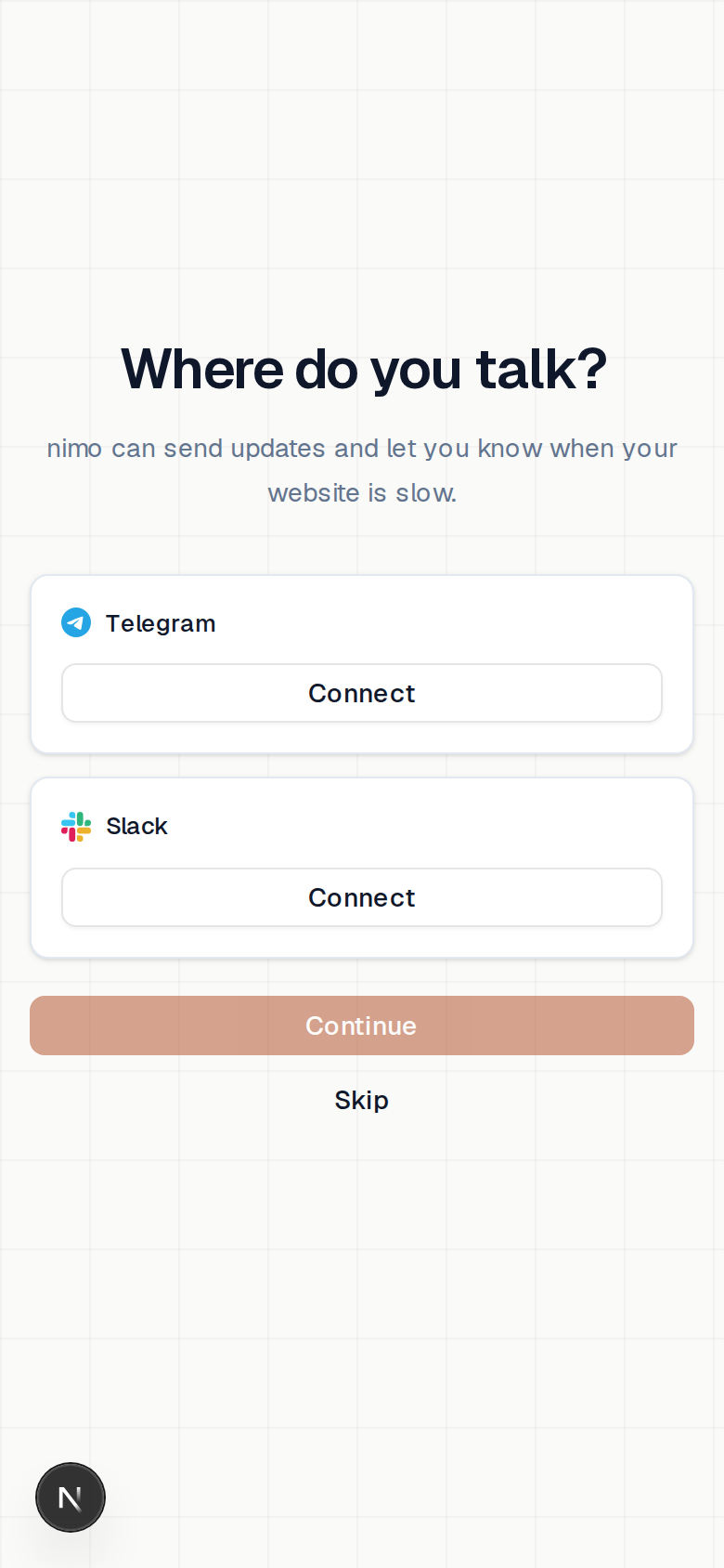Revised alerts step on mobile