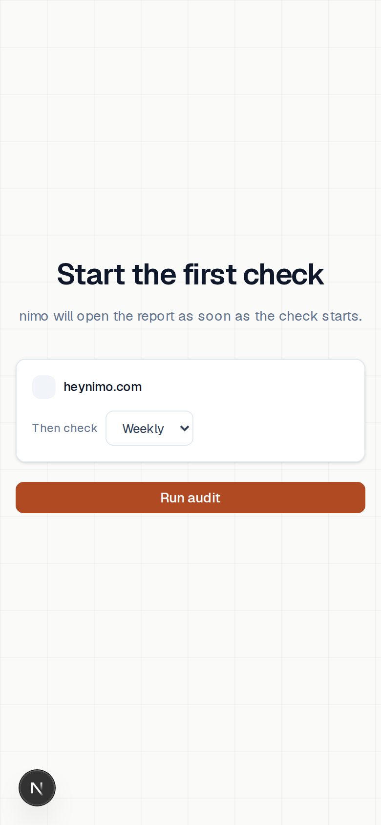 Revised audit step on mobile