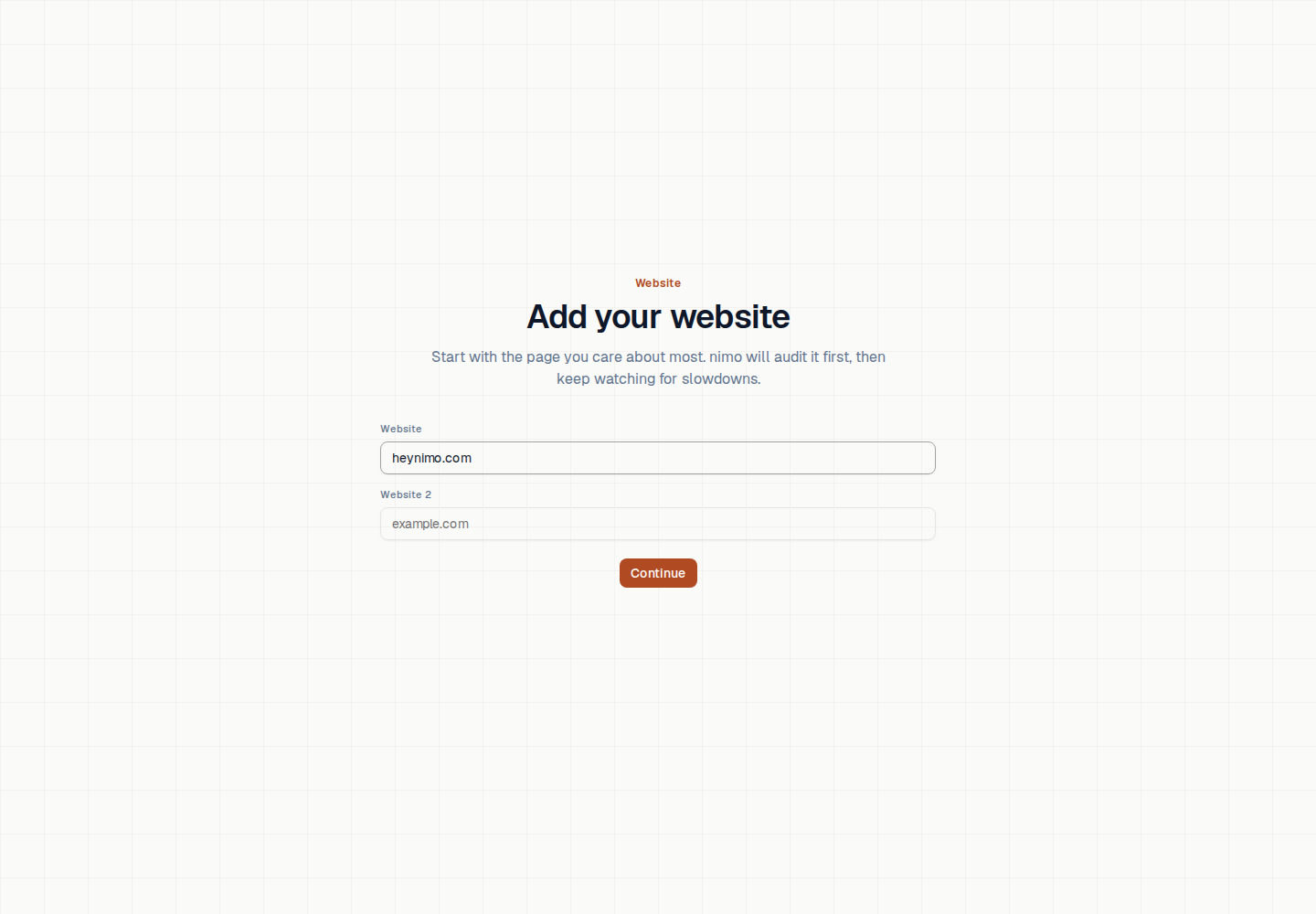 Revised onboarding website step